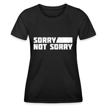 Désolé pas désolé. Design ironique et amusant - T-shirt sport Femme - noir - Devant - AI Model Female 172 light (172cm)