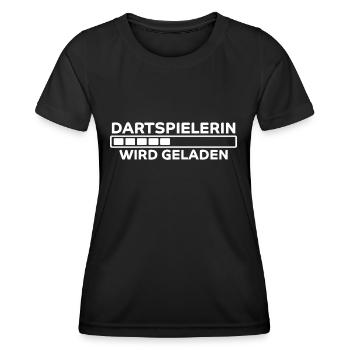 Dartspielerin Spruch Darter Dartspielerin Geschenk - Frauen Funktions-T-Shirt - Schwarz - Vorne - AI Model Female 172 light (172cm)