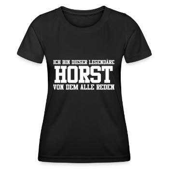 Horst Name Design - Frauen Funktions-T-Shirt - Schwarz - Vorne - AI Model Female 172 light (172cm)
