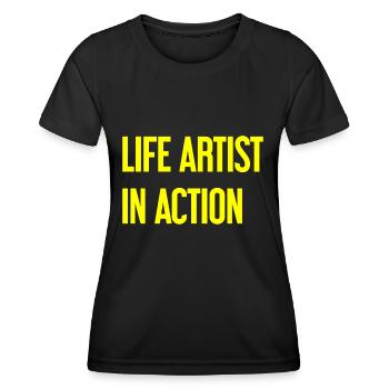Lebenskünstler im Einsatz - Frauen Funktions-T-Shirt - Schwarz - Vorne - AI Model Female 172 light (172cm)