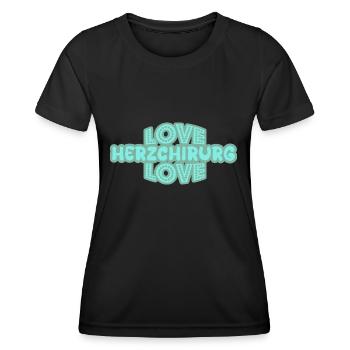 Herzchirurg als Spruch - Frauen Funktions-T-Shirt - Schwarz - Vorne - AI Model Female 172 light (172cm)