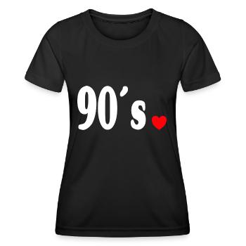 90s 90s Gift Idea Vintage - Women's Functional T-Shirt - black - Front - AI Model Female 172 light (172cm)