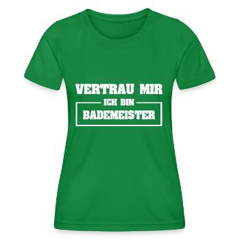 Sauveteur drôle - T-shirt sport Femme - vert - Devant - AI Model Female 172 dark (172cm)