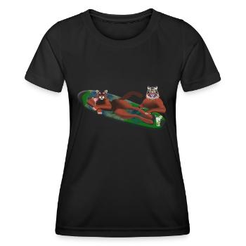 Tigers in the water - Women's Functional T-Shirt - black - Front - AI Model Female 172 light (172cm)