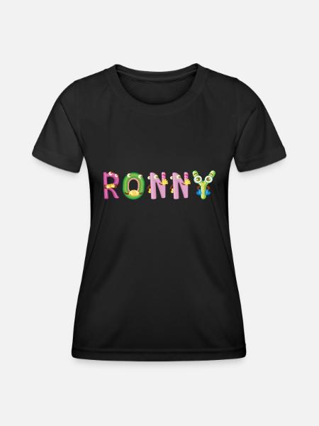 Ronny - Frauen Funktions-T-Shirt - Schwarz