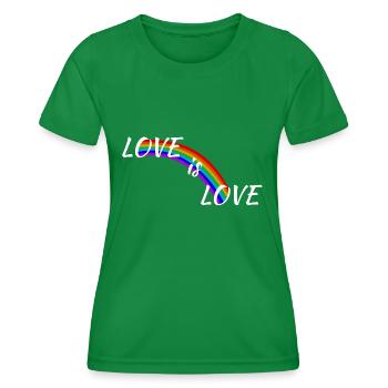 Love is Love - Women's Functional T-Shirt - kelly green - Front - AI Model Female 172 dark (172cm)
