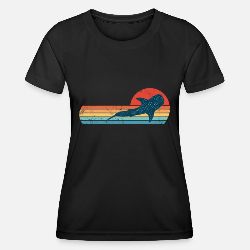 whale shark - Women's Functional T-Shirt - black