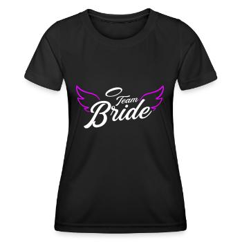 Team Braut Team Bride Junggesellinnenabschied JGA - Frauen Funktions-T-Shirt - Schwarz - Vorne - AI Model Female 172 light (172cm)