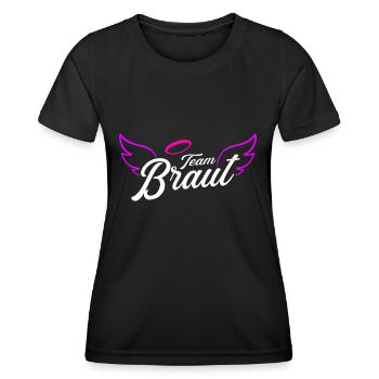 Team Braut Team Bride Junggesellinnenabschied JGA - Frauen Funktions-T-Shirt - Schwarz - Vorne - AI Model Female 172 light (172cm)