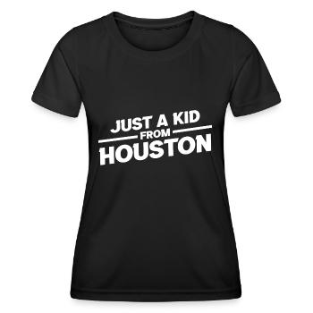 Conception Houston Kid pour les fiers résidents de Houston - T-shirt sport Femme - noir - Devant - AI Model Female 172 light (172cm)