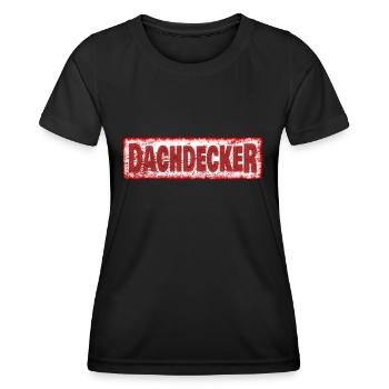 Job Dachdecker - Frauen Funktions-T-Shirt - Schwarz - Vorne - AI Model Female 172 light (172cm)