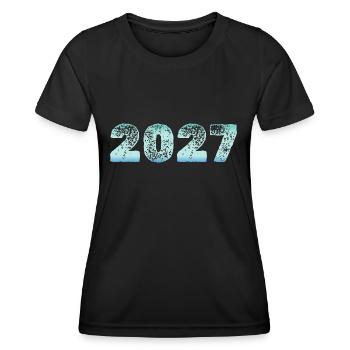 Ice 2027 - Women's Functional T-Shirt - black - Front - AI Model Female 172 light (172cm)