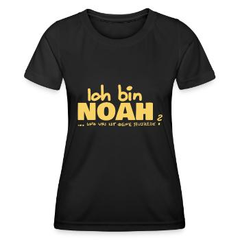 Noah - Frauen Funktions-T-Shirt - Schwarz - Vorne - AI Model Female 172 light (172cm)