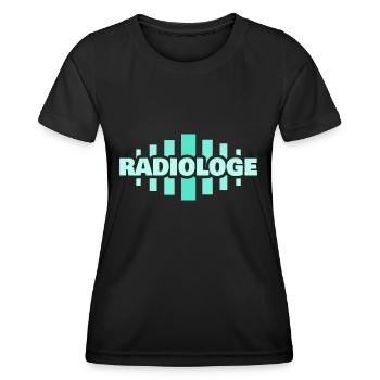 Profession Radiologue - T-shirt sport Femme - noir - Devant - AI Model Female 172 light (172cm)