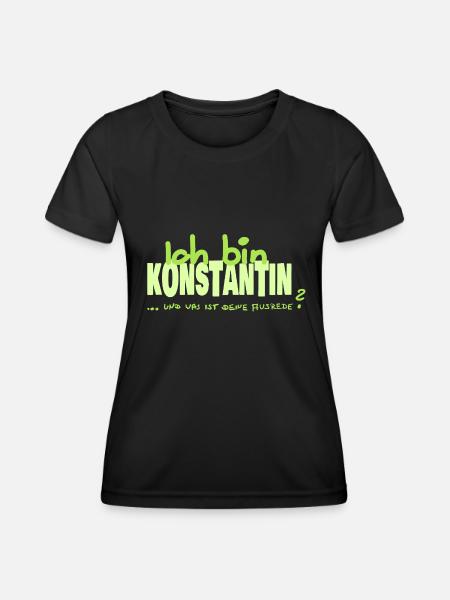Konstantin Konstantin - Frauen Funktions-T-Shirt - Schwarz