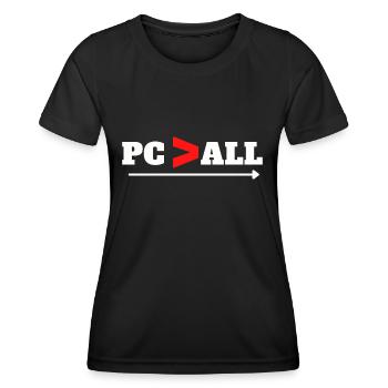 Pc vs all - Women's Functional T-Shirt - black - Front - AI Model Female 172 light (172cm)