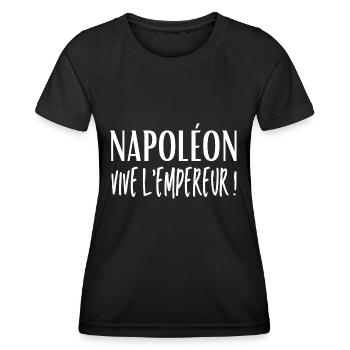 Napoléon Vive l'Empereur ! - T-shirt sport Femme - noir - Devant - AI Model Female 172 light (172cm)