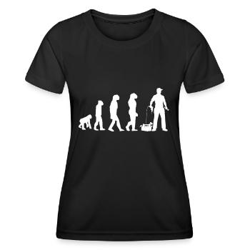 évolution bricoleur - T-shirt sport Femme - noir - Devant - AI Model Female 172 light (172cm)