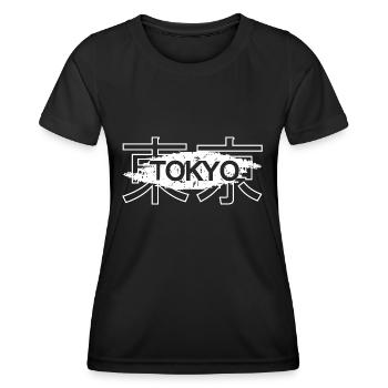 Tokyo Tokio Japan 東京 - Frauen Funktions-T-Shirt - Schwarz - Vorne - AI Model Female 172 light (172cm)
