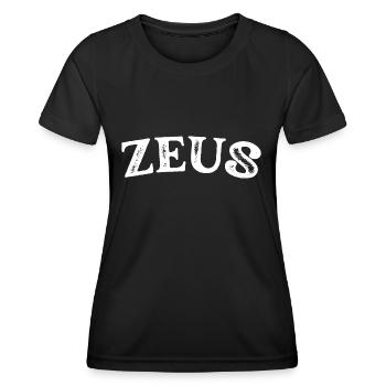 ZEUS usé vintage - T-shirt sport Femme - noir - Devant - AI Model Female 172 light (172cm)
