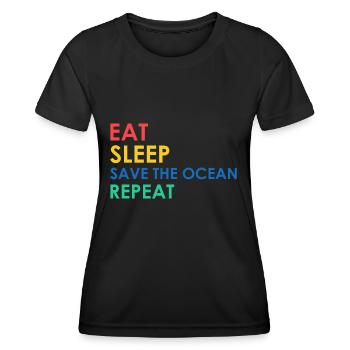 Sea Marine Biologist Marine Biology Ocean - Women's Functional T-Shirt - black - Front - AI Model Female 172 light (172cm)