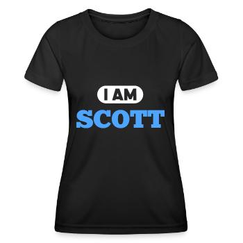 Scott Name Spruch für stolze Schotten - Frauen Funktions-T-Shirt - Schwarz - Vorne - AI Model Female 172 light (172cm)