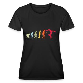 Gymnastique Gymnaste Gymnaste Evolution Rétro - T-shirt sport Femme - noir - Devant - AI Model Female 172 light (172cm)