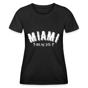 Miami Beach - Frauen Funktions-T-Shirt - Schwarz - Vorne - AI Model Female 172 light (172cm)