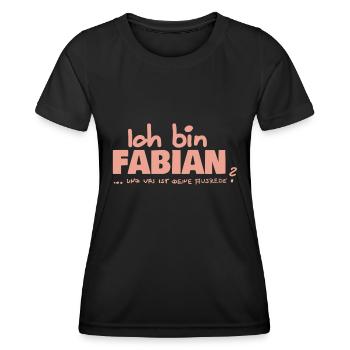 Vorname Fabian - Frauen Funktions-T-Shirt - Schwarz - Vorne - AI Model Female 172 light (172cm)