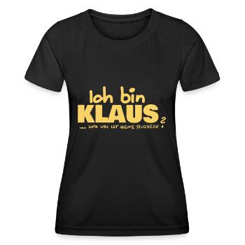 Vorname Klaus - Frauen Funktions-T-Shirt - Schwarz - Vorne - AI Model Female 172 light (172cm)