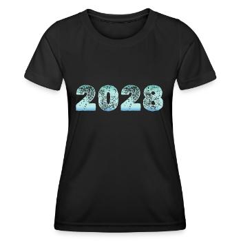 2028 - T-shirt sport Femme - noir - Devant - AI Model Female 172 light (172cm)