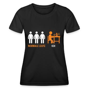 Bastler Basteln - Frauen Funktions-T-Shirt - Schwarz - Vorne - AI Model Female 172 light (172cm)