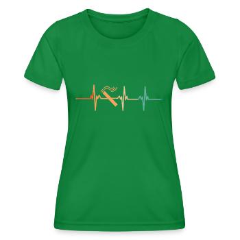 Battement de cœur Cigarette - T-shirt sport Femme - vert - Devant - AI Model Female 172 dark (172cm)