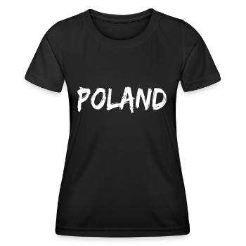 Polen Land - Frauen Funktions-T-Shirt - Schwarz - Vorne - AI Model Female 172 light (172cm)