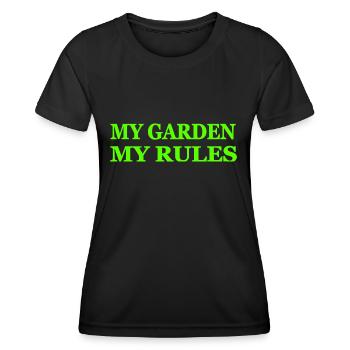 Garten - Frauen Funktions-T-Shirt - Schwarz - Vorne - AI Model Female 172 light (172cm)