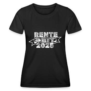 Rentner 2025 - Frauen Funktions-T-Shirt - Schwarz - Vorne - AI Model Female 172 light (172cm)