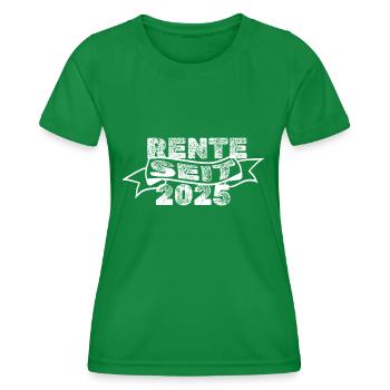 Rentner 2025 - Frauen Funktions-T-Shirt - Kelly Green - Vorne - AI Model Female 172 dark (172cm)