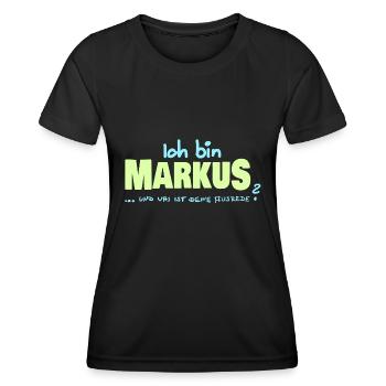 Geschenk für Markus - Frauen Funktions-T-Shirt - Schwarz - Vorne - AI Model Female 172 light (172cm)