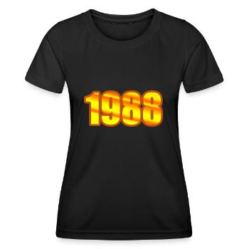1988 - Women's Functional T-Shirt - black - Front - AI Model Female 172 light (172cm)