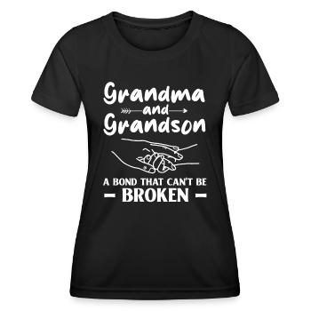 Oma und Enkel: Eine Bindung, die nicht gebrochen werden kann - Frauen Funktions-T-Shirt - Schwarz - Vorne - AI Model Female 172 light (172cm)