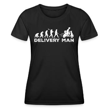 Die Entwicklung des Zustellers - Frauen Funktions-T-Shirt - Schwarz - Vorne - AI Model Female 172 light (172cm)
