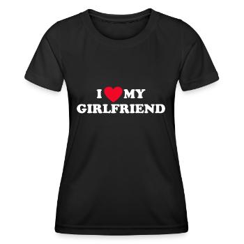 Ich liebe meine Freundin - Frauen Funktions-T-Shirt - Schwarz - Vorne - AI Model Female 172 light (172cm)