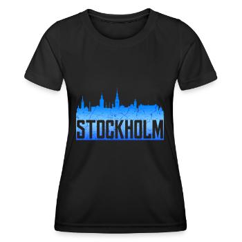 Stockholm - Frauen Funktions-T-Shirt - Schwarz - Vorne - AI Model Female 172 light (172cm)