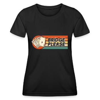 Bridge bitte - Frauen Funktions-T-Shirt - Schwarz - Vorne - AI Model Female 172 light (172cm)