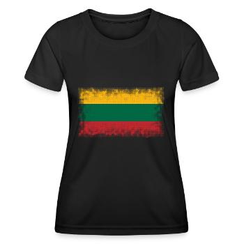 Lithuania - Women's Functional T-Shirt - black - Front - AI Model Female 172 light (172cm)