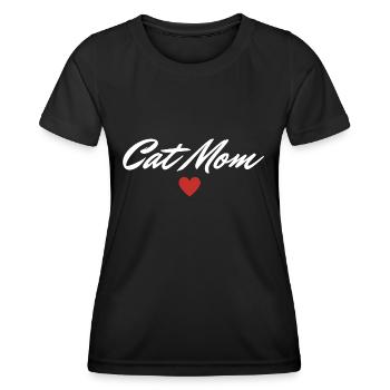Cat mom Cat lover Geschenkidee - Frauen Funktions-T-Shirt - Schwarz - Vorne - AI Model Female 172 light (172cm)