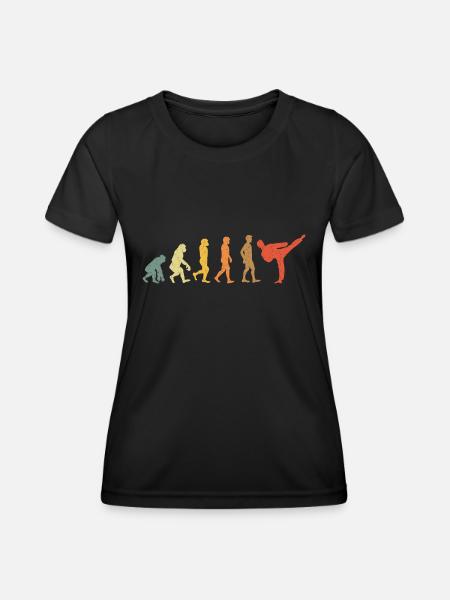 Capoeira Kampfsport Vintage Retro - Frauen Funktions-T-Shirt - Schwarz