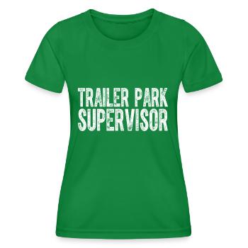 Trailer Park Supervisor Lustiger Hinterwäldler - Frauen Funktions-T-Shirt - Kelly Green - Vorne - AI Model Female 172 dark (172cm)