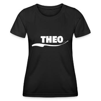 Geschenk für theo - Frauen Funktions-T-Shirt - Schwarz - Vorne - AI Model Female 172 light (172cm)