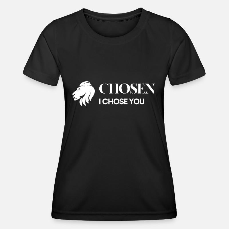 White logo no background - Women's Functional T-Shirt - black